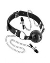 BALL GAG ET NIPPLE CLAMPS