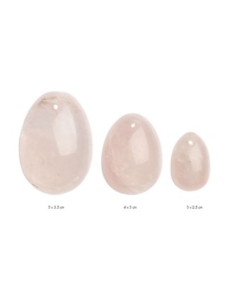 COFFRET OEUFS DE YONI QUARTZ ROSE (LMS) LA GEMMES