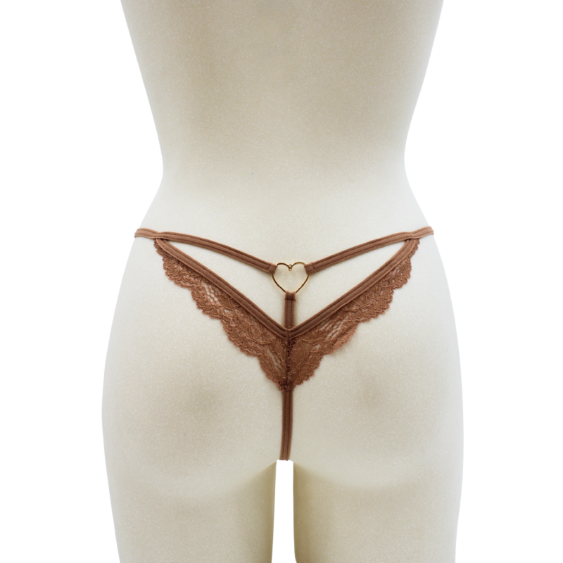 STRING BIJOU COEUR DORÉ