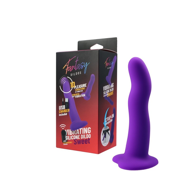 VIBRATING SILICONE DILDO SWEET