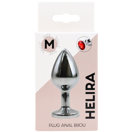 rosebud; plug; bijou; anal; strass; pierre; verre; coeur; rouge; argenté