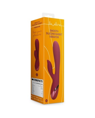 Smooth Silicone Rabbit Vibrator - Dark Cherry