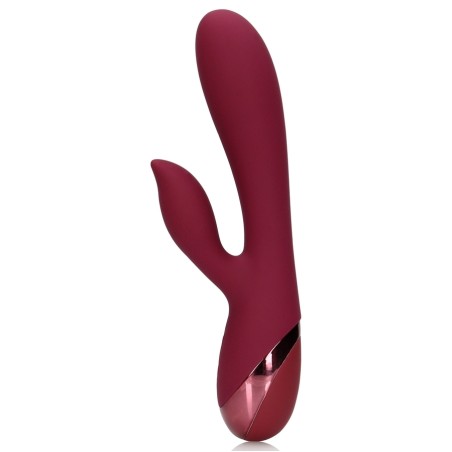 Smooth Silicone Rabbit Vibrator - Dark Cherry