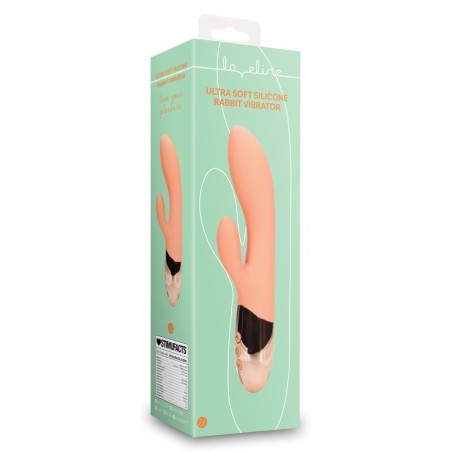 Ultra Soft Silicone Rabbit Vibrator - Ceramic Peach