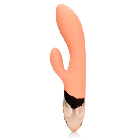 Ultra Soft Silicone Rabbit Vibrator - Ceramic Peach