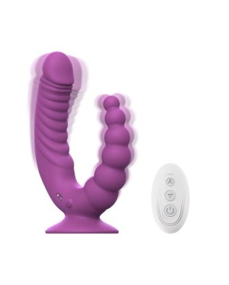 Vibromasseur Double avec Ventouse et Télécommande