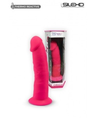 gode - thermo réactive - ventouse - réaliste - rose