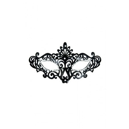 masque; dentelle; semi rigide; noir; strass; femmes; sexy; métal