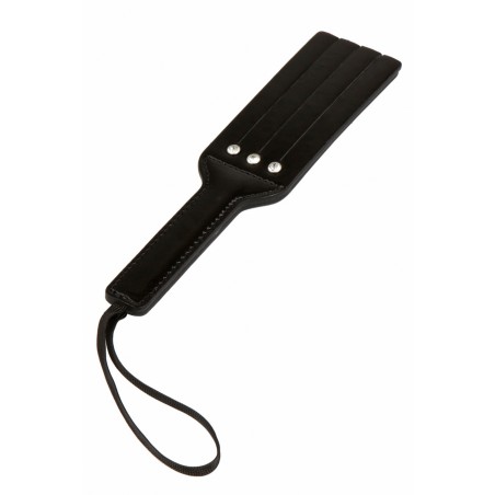 paddle - noir - matelassé - simili cuir - spazm - clous - strass
