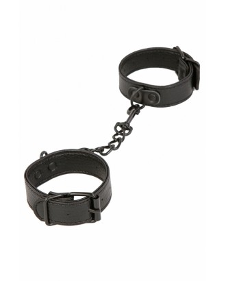 poignets - mains - bondage - sm - simili cuir - noir