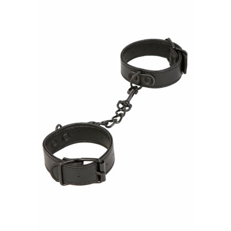 poignets - mains - bondage - sm - simili cuir - noir
