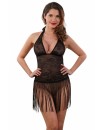 Robe / Top dentelle florale & franges sexy Robe / Top dentelle florale & franges sexy