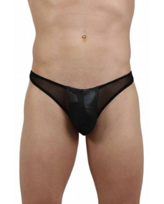 string - hommes - lycra - dentelle - sexy - lingerie - wetlook - tulle