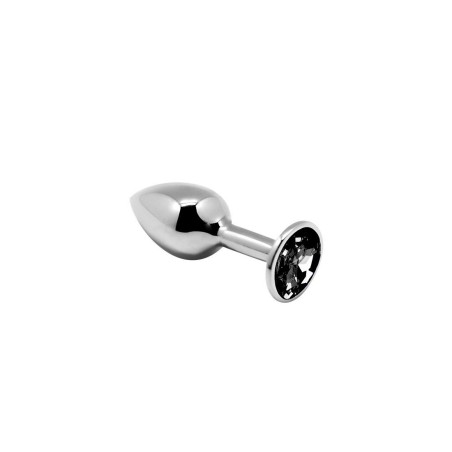 plug - strass - noir - aluminium - rosebud - mixte