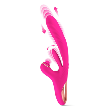 vibromasseur - rabbit -3-en-1 - sassy-yoba - va-et-vient - tapotements - rotation - clitoridienne
