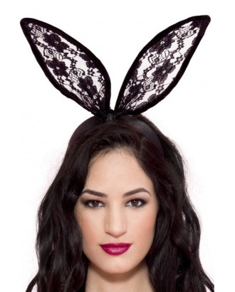 costume - oreille - femmes - noires - sexy - soirées - bunny - dentelle
