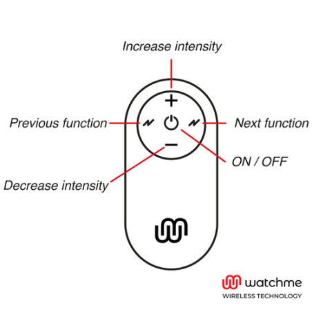 WATCHME - TÉLÉCOMMANDE UNIVERSELLE NOIRE - pour cockring vibrant