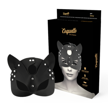 masque - chat - mixte - noir - furry - soirées - sexy - sm