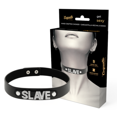 bondage - réglable - femmes - collier - fetish - bondage - sexy - cuir - métal - argenté - strass