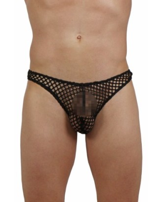 string - hommes - lycra - dentelle - sexy - lingerie - wetlook - tulle