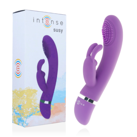 doux - vibrant - puissant - à piles - silicone - mauve -