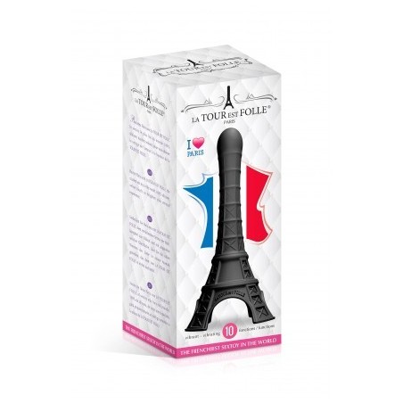 gode - paris - silicone - dildo - vibrant - à piles - rose - tour Effel - humour