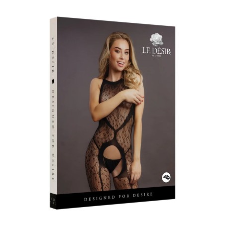 sexy - combinaison - résille - lingerie - sensuelle - noir - léopard