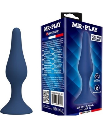 plug - silicone - lisse - anal - bleu