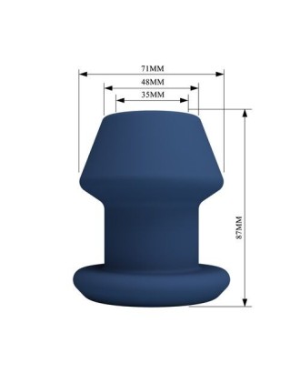 plug - silicone - anal - bleu - progressif - bouchon - creux