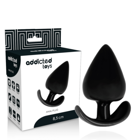 plug - silicone - lisse - anal - noir