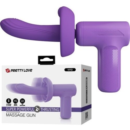 vibromasseur; violet; pistolet; vaginal; va et vient; thrusting