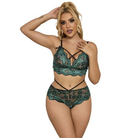 ensemble - sexy - dentelle - femme - lingerie