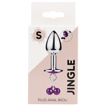 rosebud; plug; bijou; anal; strass; pierre; verre; clochettes; argenté; mauve; small; petit