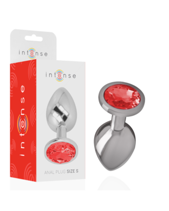 rosebud; plug; bijou; anal; strass; pierre; verre; rouge