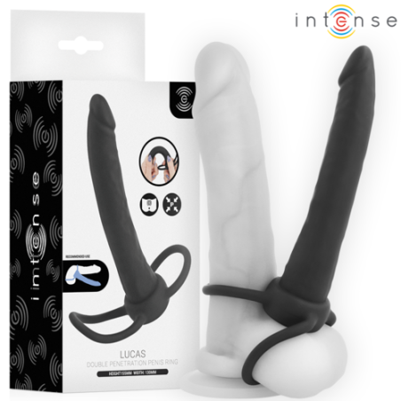 pénis - souple - noir- silicone - flexible - gode - double pénétration - cockring