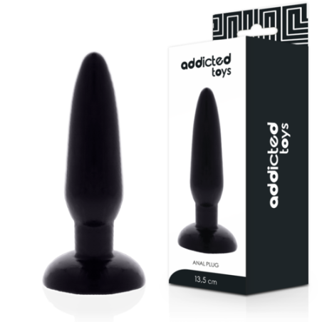 plug - silicone - lisse - anal - noir