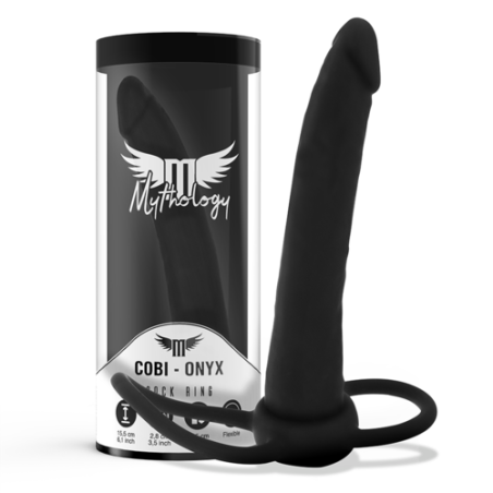 pénis - souple - noir- silicone - flexible - gode - double pénétration - cockring