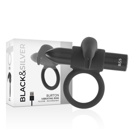 cockring - ring - anneaux doubles - hommes - pénis - souple - noir - clitoris - vibrant
